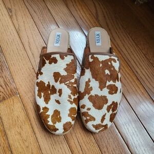Myra Cowhide Mules Espadriles Sz 9